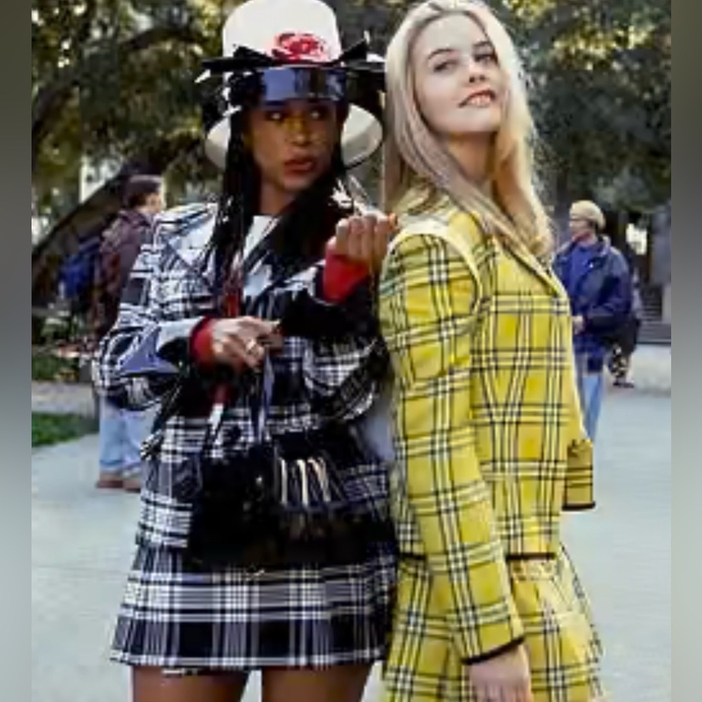 Vintage Jones New York Yellow and Black Plaid Wool Blazer Women's Size 10 - Picture 2 of 15